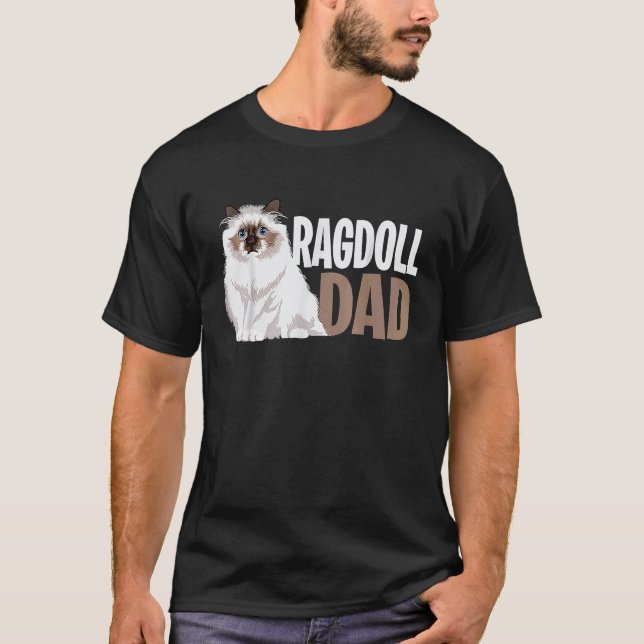 T-shirt Papa du chat Ragdoll  Propriétaire de chat (Devant)