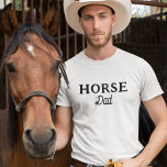 T-shirt Papa du cheval | Simple jolie rétro Script équestr<br><div class="desc">Papa du cheval | Simple Joli T-Shirt Équestre Script Rétro</div>