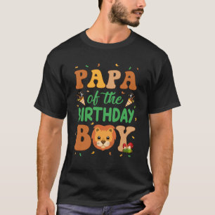 T-shirt Papa Du Décorat De Fête Du Petit Lion D'Anniversai