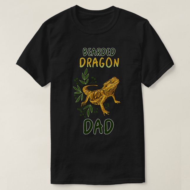 T-shirt Papa du dragon barbu (Design devant)