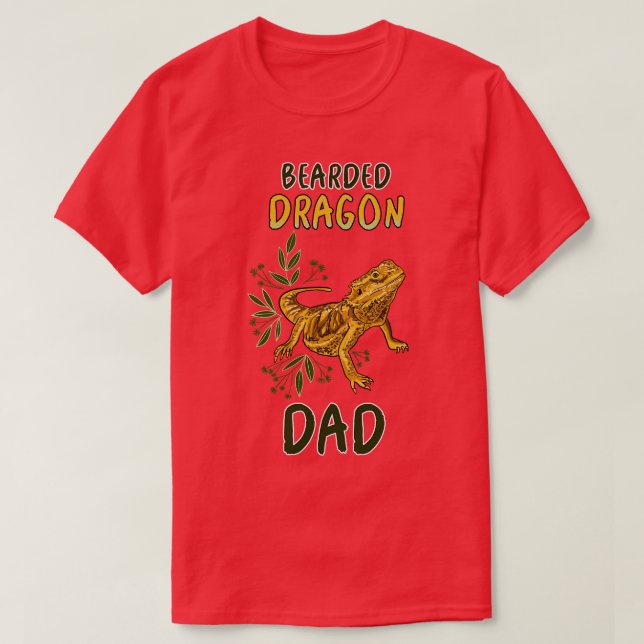 T-shirt Papa du dragon barbu (Design devant)