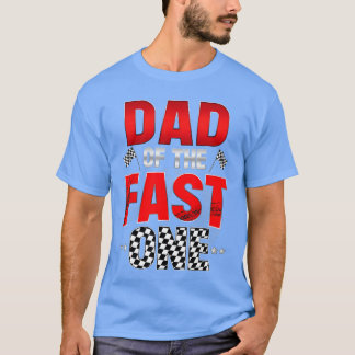T-shirt Papa Du Fast One Birthday Boy Race Family Match