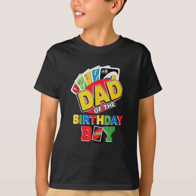 T-shirt Papa du garçon d'anniversaire (Devant)