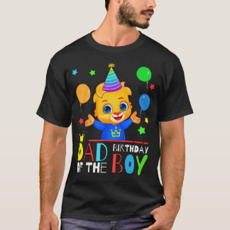 T-shirt Papa du garçon d'anniversaire célèbre avec Lucas h
