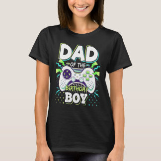 T-shirt Papa du garçon d'anniversaire correspondant jeu vi