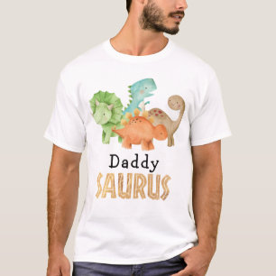 T-shirt Papa du garçon d'anniversaire Dinosaures Daddy Sau