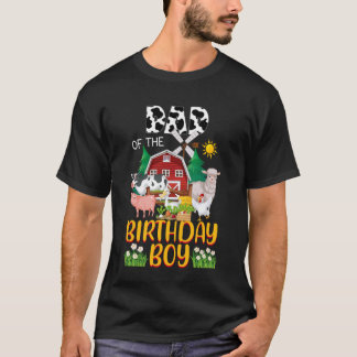 T-shirt Papa du garçon d'anniversaire Ferme de vaches Cour