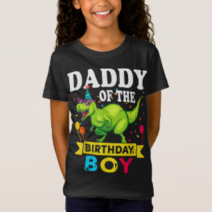 T-Shirt Papa du garçon d'anniversaire T-Rex RAWR Dinosaur