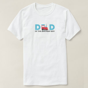 T-shirt Papa du garçon d'anniversaire Train Anniversaire F