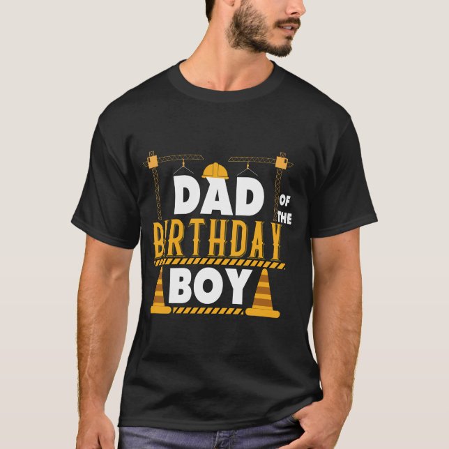 T-shirt Papa du garçon d'anniversaire Travaux de c (Devant)