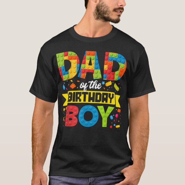 T-shirt Papa du garçon fêté maître constructeur bâtiment (Devant)