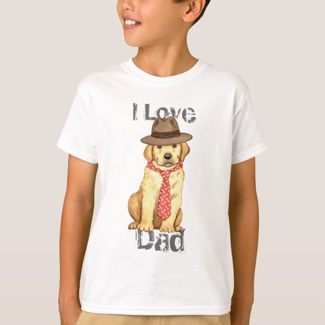 T-shirt Papa du laboratoire jaune (Devant)