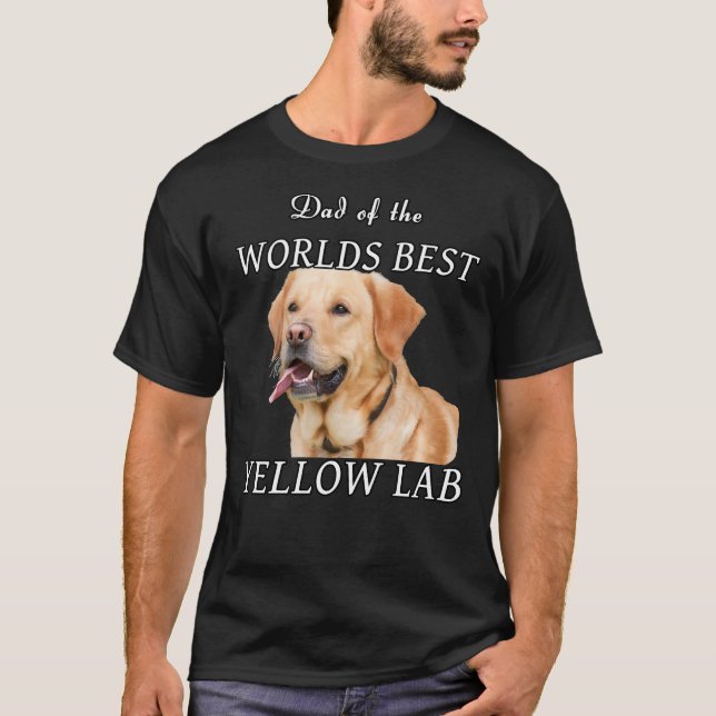 T-shirt Papa du laboratoire jaune (Devant)