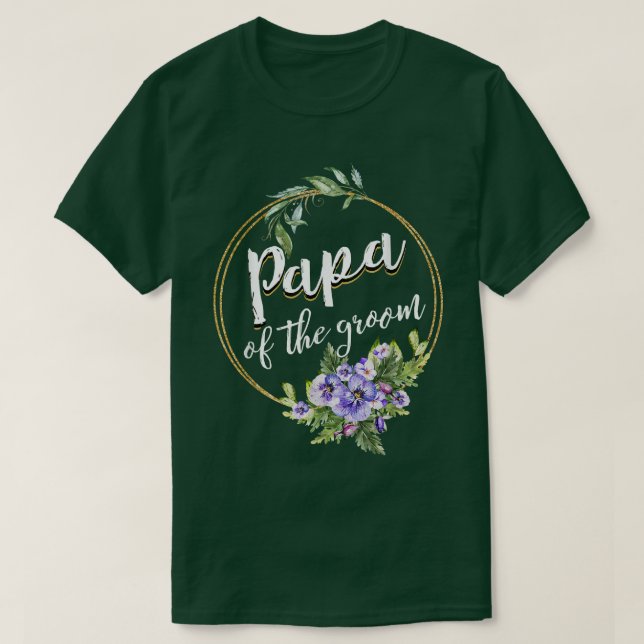 T-shirt Papa du marié enterrement de vie de garçon papa co (Design devant)