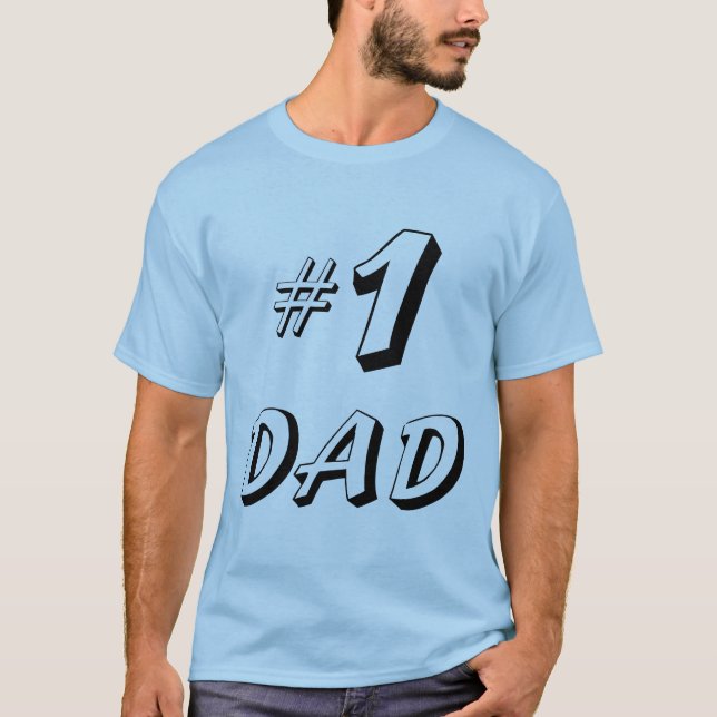 T-shirt Papa du numéro 1 (Devant)