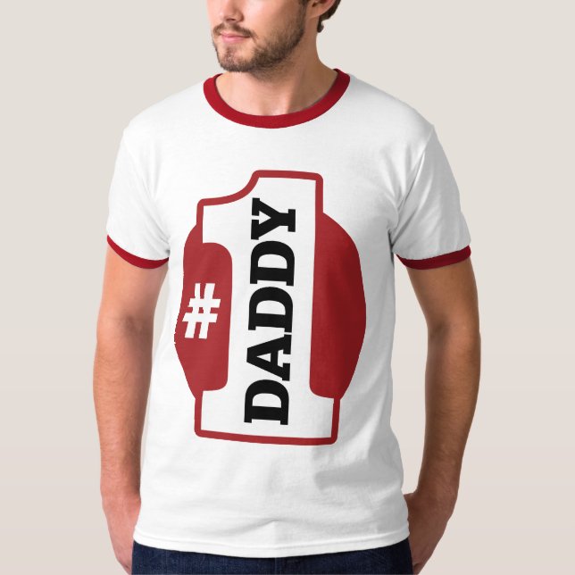 T-shirt Papa du numéro 1 (Devant)
