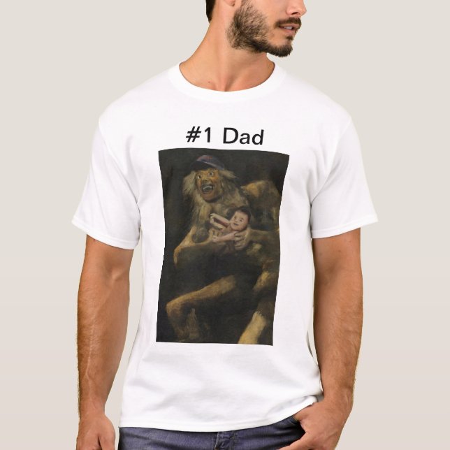 T-shirt Papa du numéro un (Devant)