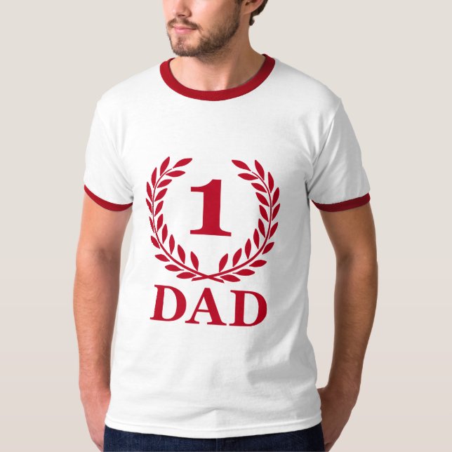 T-shirt Papa du numéro un (Devant)
