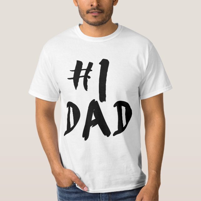 T-shirt Papa du numéro un (Devant)