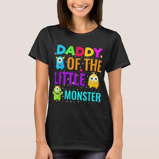 T-shirt Papa Du Petit Monstre Anniversaire Famille Monste (Devant)
