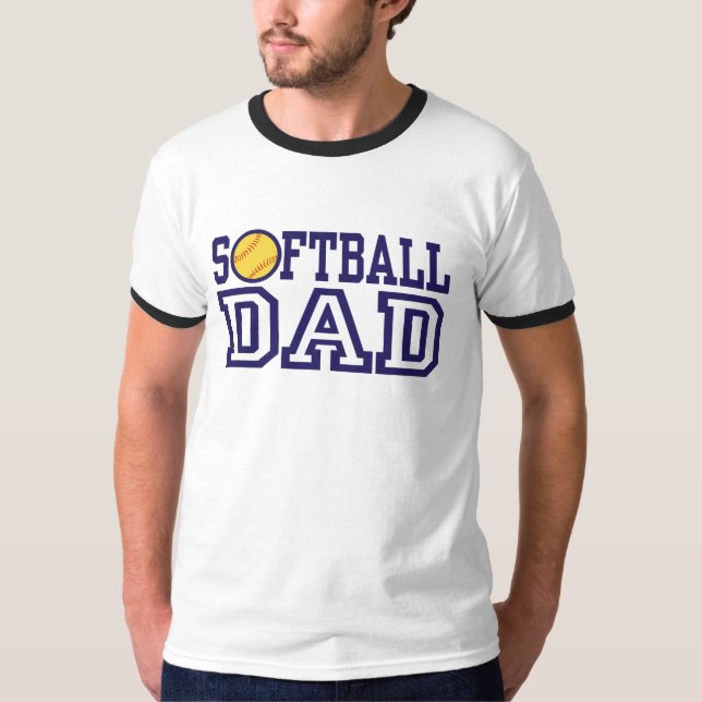 T-shirt Papa du softball (Devant)