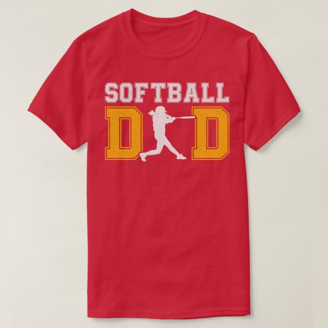 T-shirt Papa du softball (Design devant)