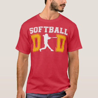 T-shirt Papa du softball