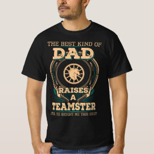 T-shirt Papa du Teamster Fière