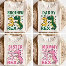 Papa du Trois-Rex Anniversaire Dinosaure