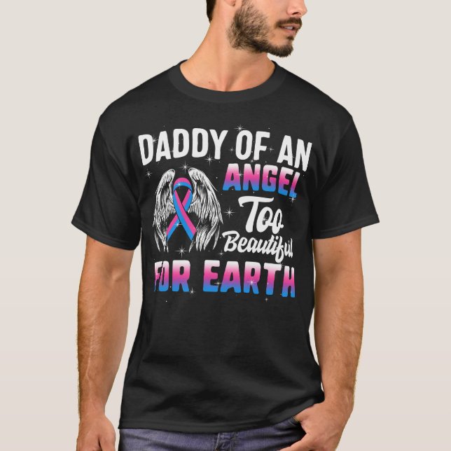 T-shirt Papa D'Un Ange, Grossesse Enfant Perdu (Devant)