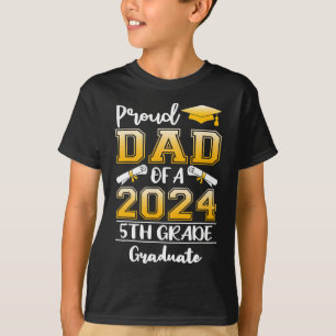 T-shirt Papa D'Un Diplôme De 5E Année 2024