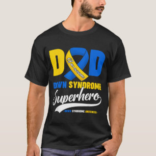T-shirt Papa d'un fils super-héros syndrome de Down génial