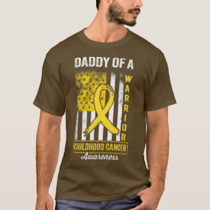 T-shirt Papa d'un guerrier de l'enfance de sensibilisation