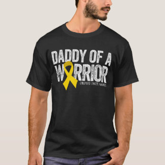 T-shirt Papa d'un guerrier Enfance Cancer papa