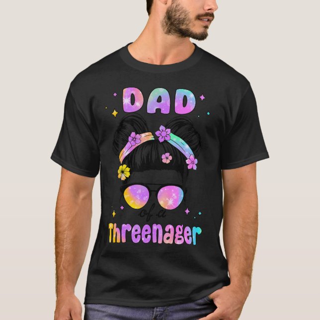 T-shirt Papa D'Une 3E Fille De Trois Ans Qui Correspond (Devant)