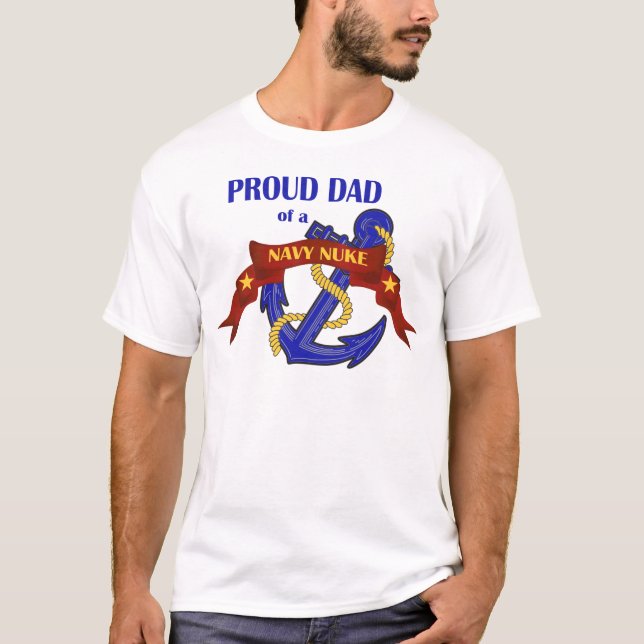 T-shirt Papa d'une arme nucléaire de marine (Devant)