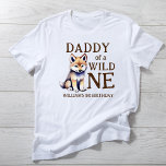 T-shirt Papa d'une forêt sauvage famille d'anniversaire de<br><div class="desc">Papa d'un sauvage mignon loup petit sauvage une forêt chemise de fête d'anniversaire famille personnalisée t-shirt photo accessoires photo</div>