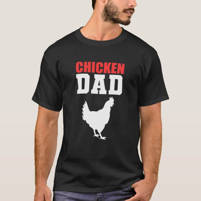 T-shirt Papa Éleveur de Poules (Devant)