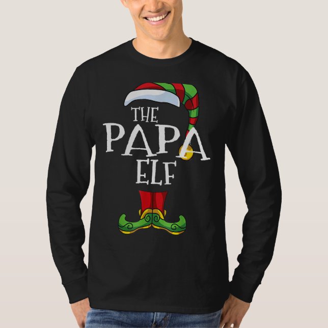 T-shirt Papa Elf Family Matching Christmas Group (Devant)