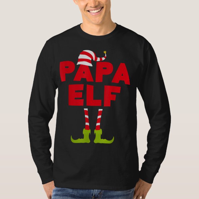 T-shirt Papa Elf Funny Correspondant Costume de Noël (Devant)