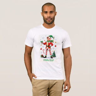 T-shirt Papa Elf : Légende des Fêtes Certifiée