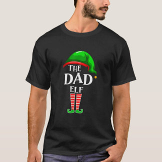 T-shirt Papa Elf Matching Famille Amusante Fête de Noël Pa
