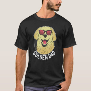 T-shirt Papa en or animal de compagnie Retriever doré Chie