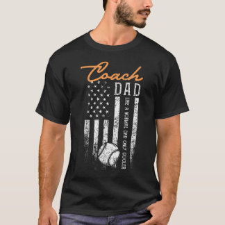 T-shirt Papa entraîneur de baseball comme un papa normal m