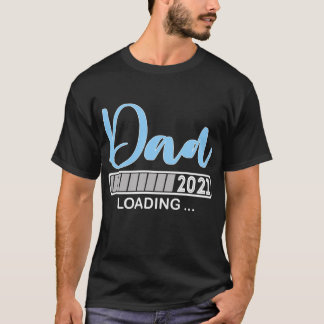 T-shirt Papa Est 2021 Charger l'avenir Nouveau papa bébé