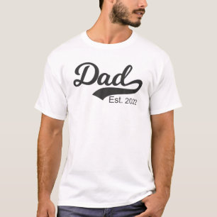 T-shirt Papa Est. 2022 Grossesse drôle Annonce Père