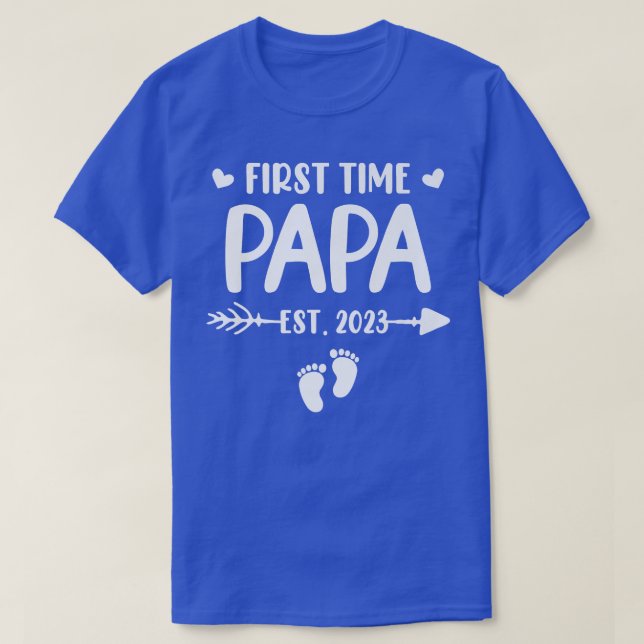 T-shirt Papa Est 2023 Bientôt Être Papa Genre Re (Design devant)
