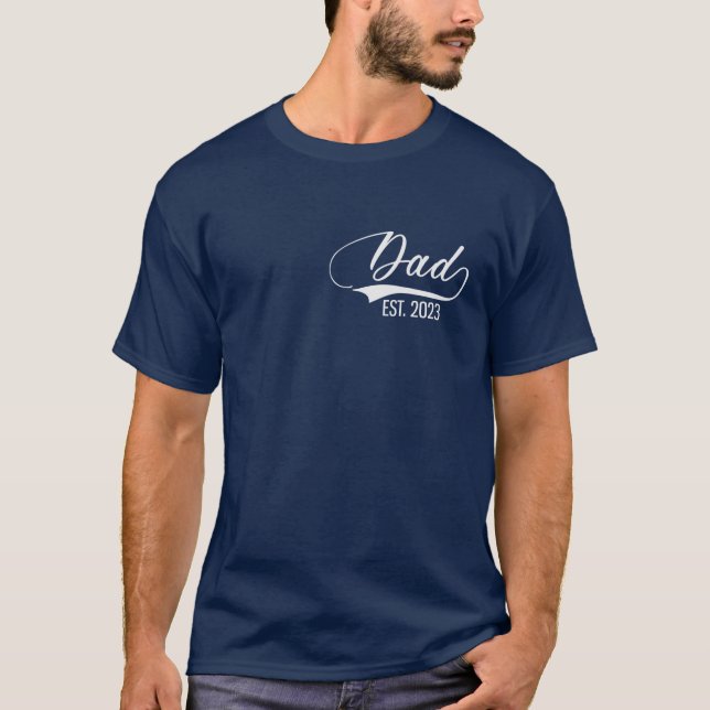 T-shirt Papa Est 2023 Grossesse drôle Annonce Fête des pèr (Devant)