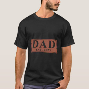 T-shirt Papa Est 2023 Promu À Papa Premier Papa Nouveau Pa