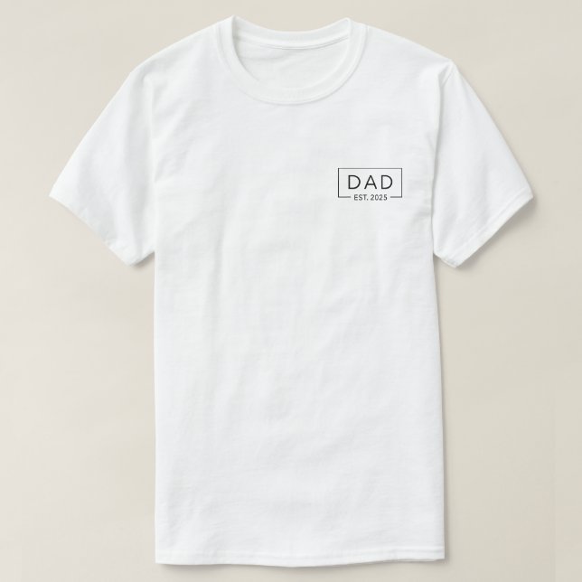 T-shirt Papa est 2025 Papa sera 2025 Logo Nouveau Papa 202 (Design devant)
